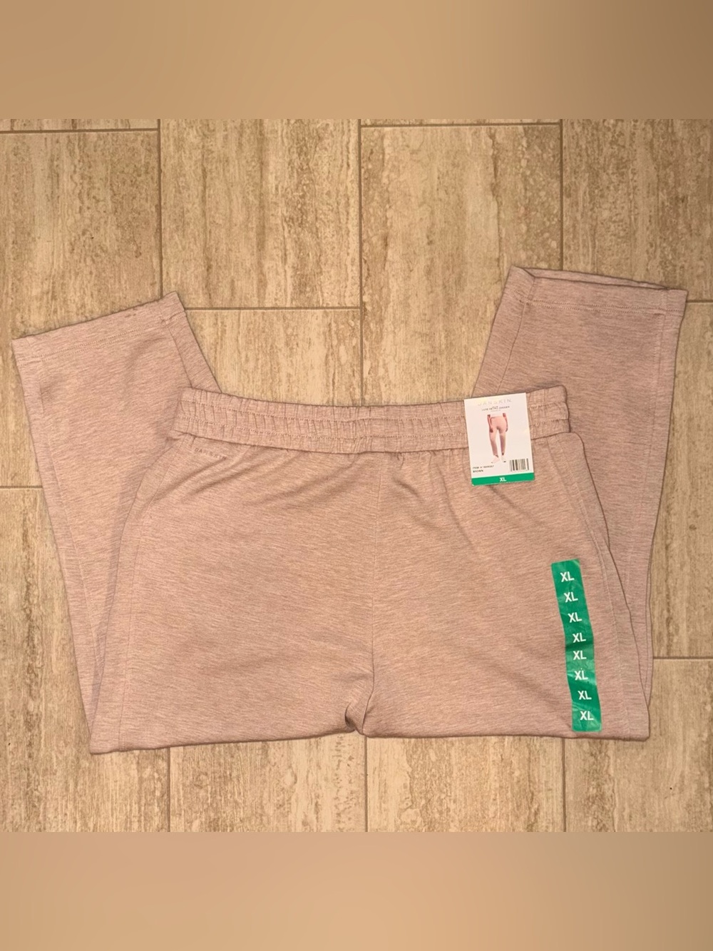 NWT DANSKIN Women’s Luxe Retro Jogger Sweat Pants Brown Size XL